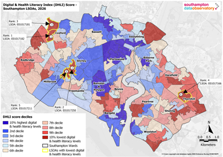 Digital & Health Literacy Index map