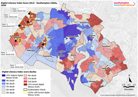 Digital Literacy decile map