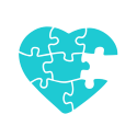 Heart Puzzle blue